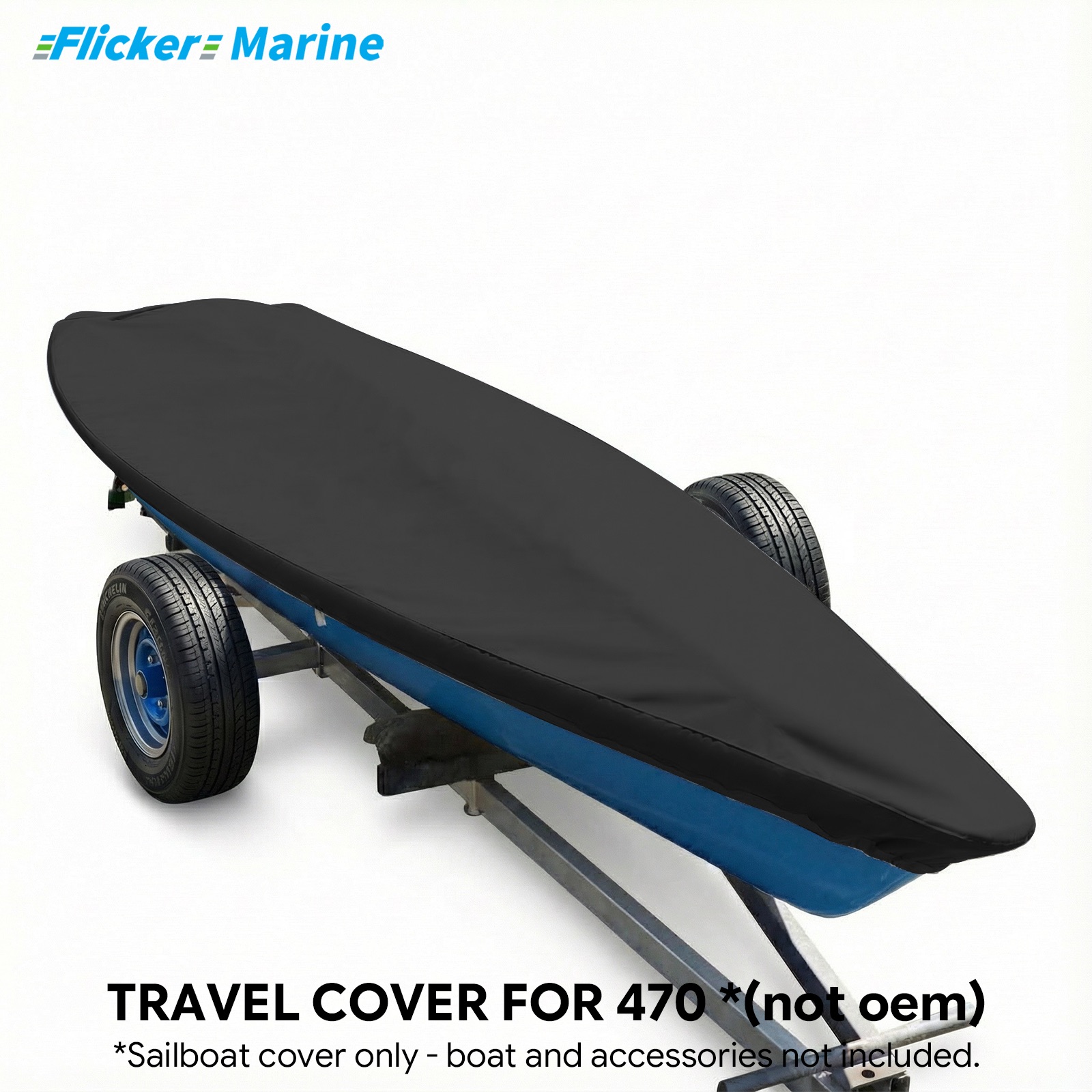 Sailboat Cover for 470 – Custom Fit Dinghy Cover for Storage, Docking & Trailering