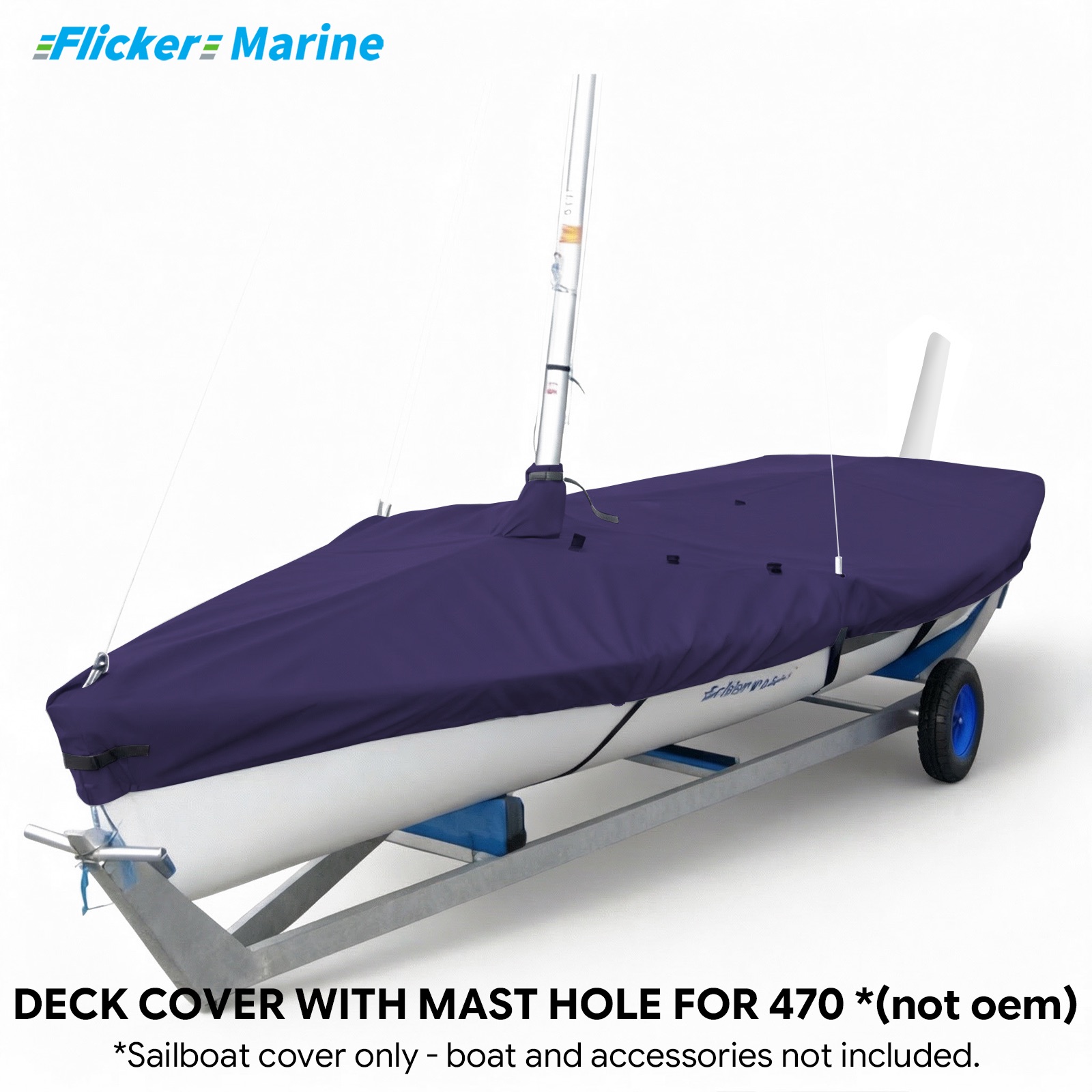 Sailboat Cover for 470 – Custom Fit Dinghy Cover for Storage, Docking & Trailering