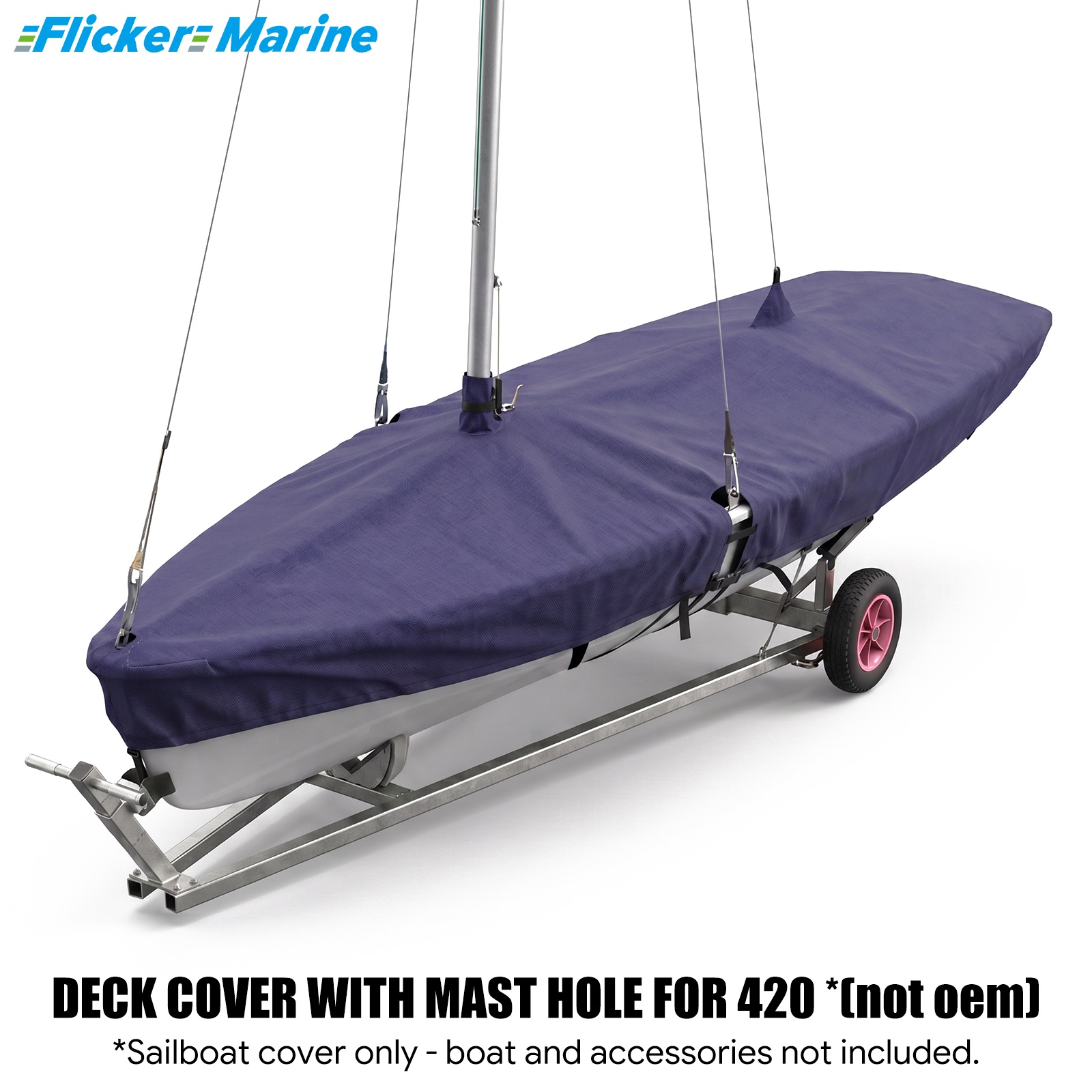 Sailboat Cover for 420 – Custom Fit Dinghy Cover for Storage, Docking & Trailering