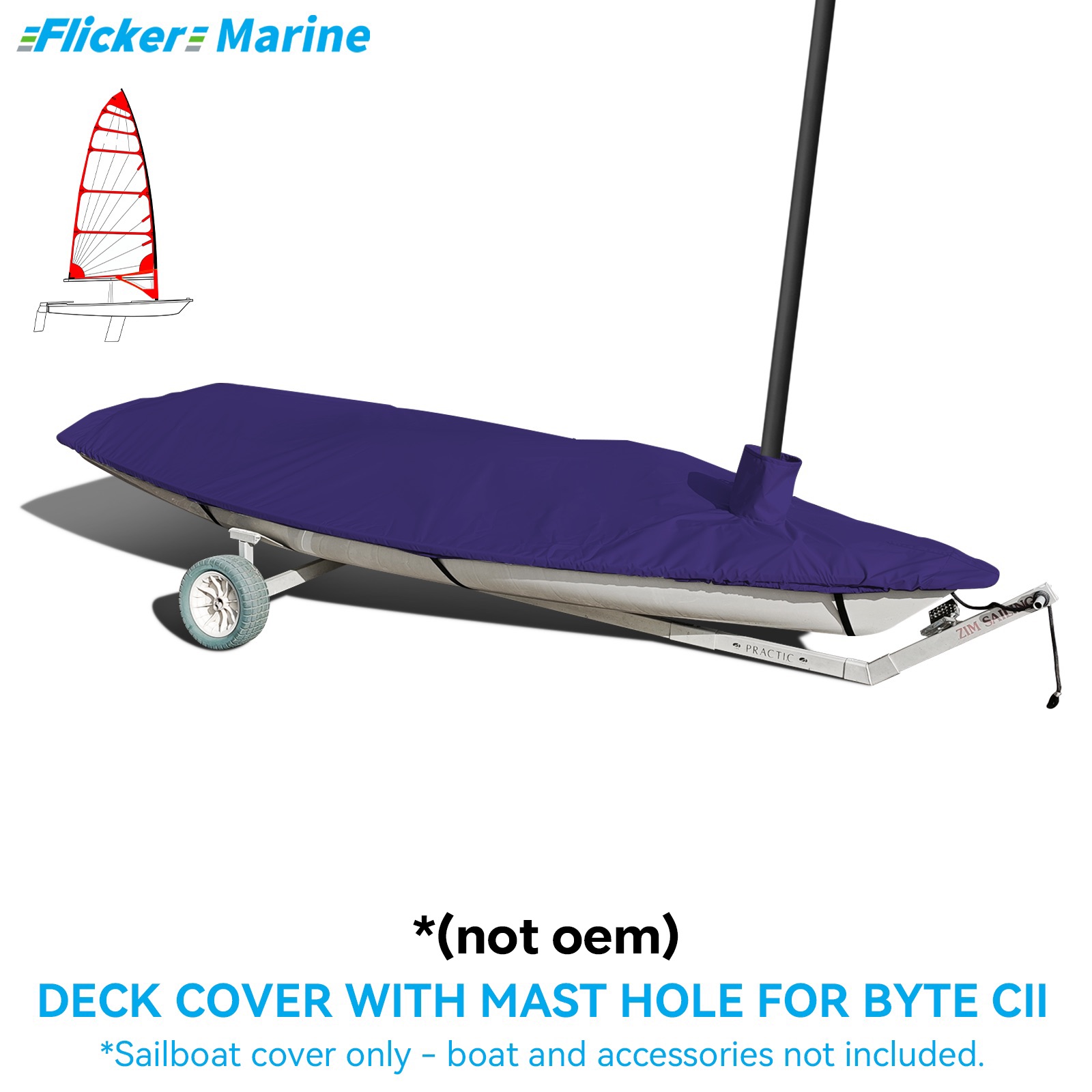 Sailboat Cover for Byte CII – Custom Fit Dinghy Cover for Storage, Docking & Trailering