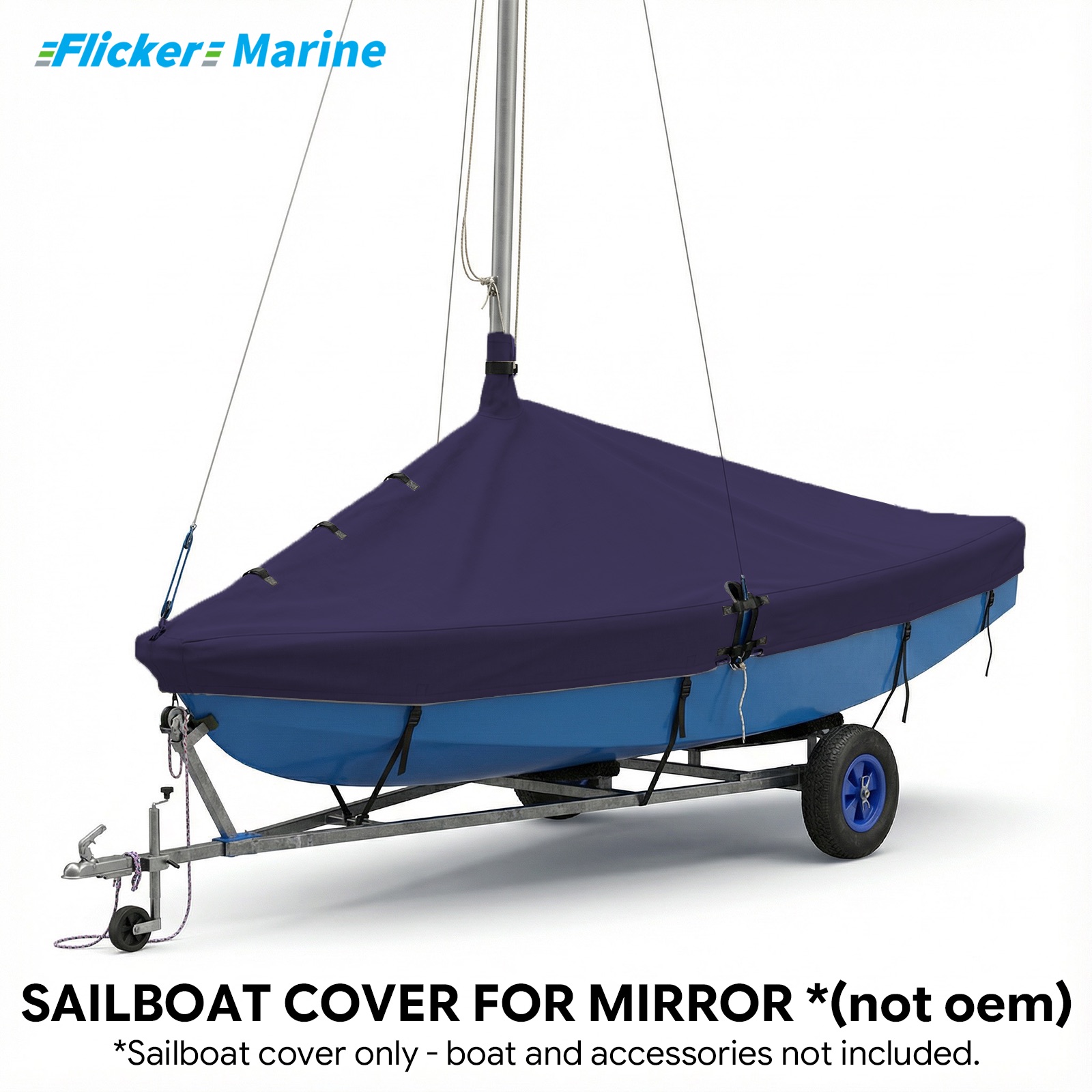 Sailboat Cover for Mirror – Custom Fit Dinghy Cover for Storage, Docking & Trailering
