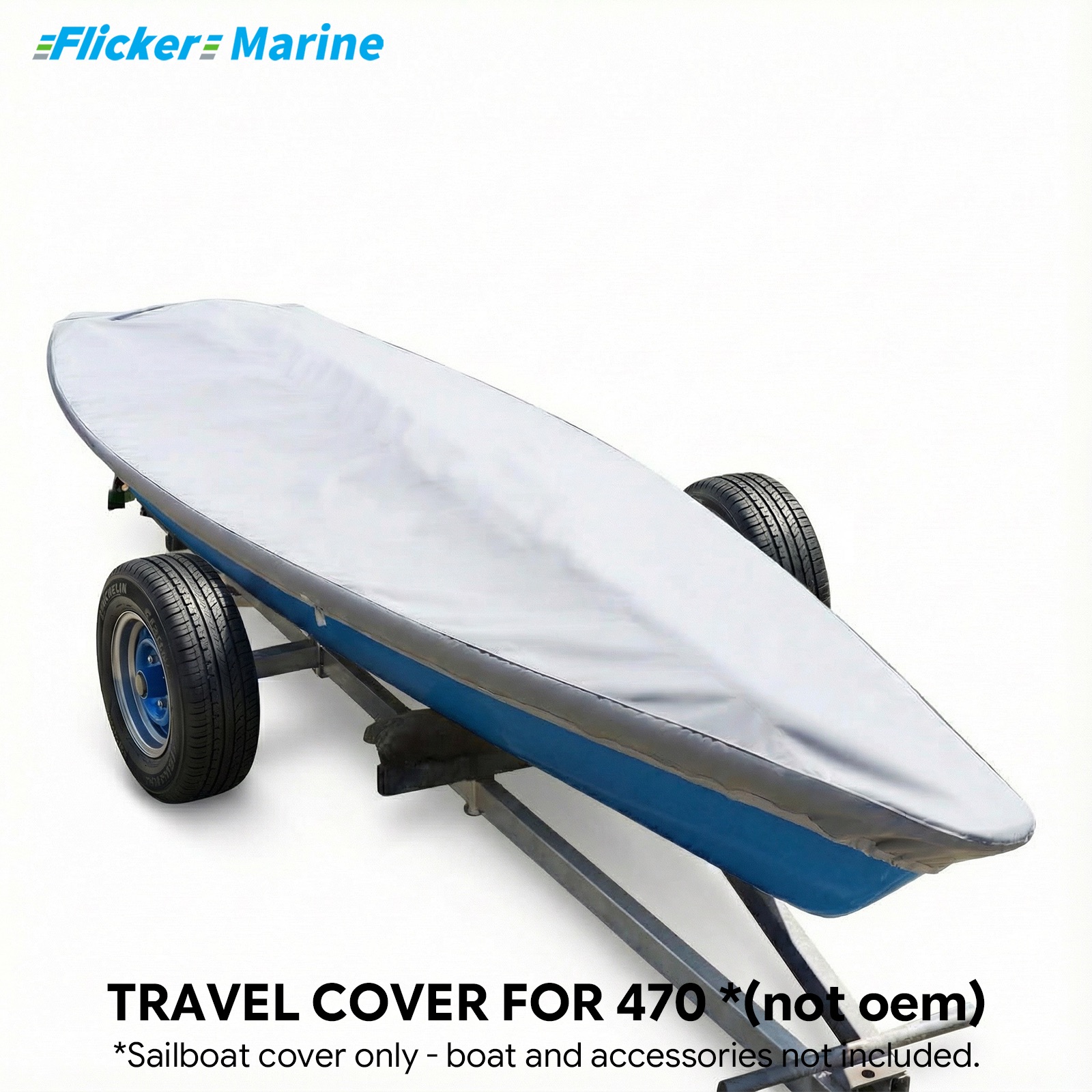 Sailboat Cover for 470 – Custom Fit Dinghy Cover for Storage, Docking & Trailering