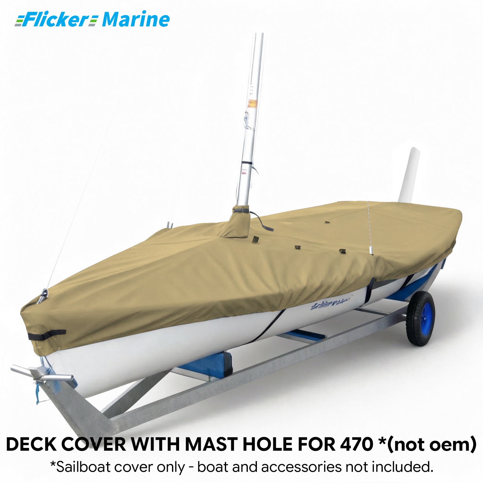Sailboat Cover for 470 – Custom Fit Dinghy Cover for Storage, Docking & Trailering