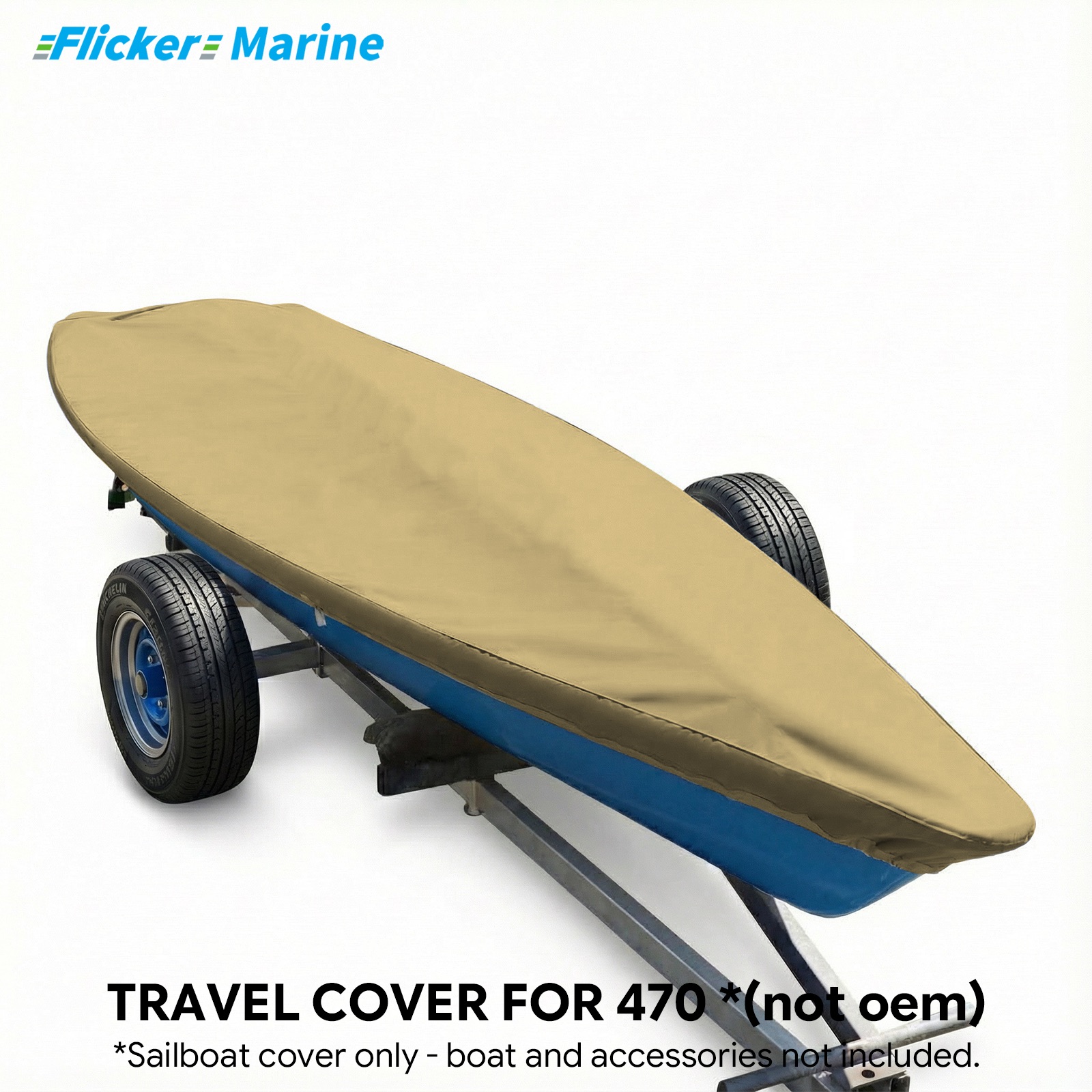 Sailboat Cover for 470 – Custom Fit Dinghy Cover for Storage, Docking & Trailering