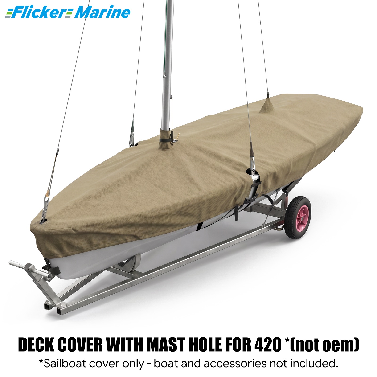Sailboat Cover for 420 – Custom Fit Dinghy Cover for Storage, Docking & Trailering
