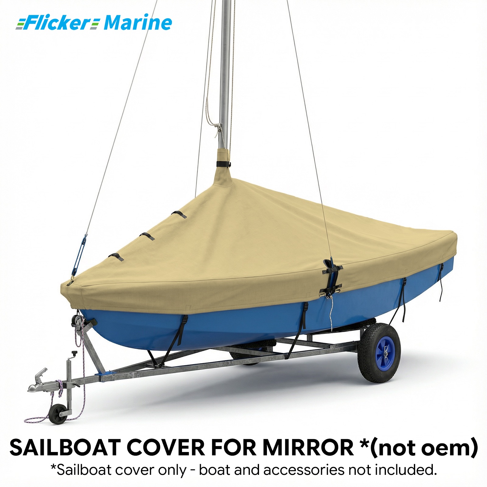 Sailboat Cover for Mirror – Custom Fit Dinghy Cover for Storage, Docking & Trailering