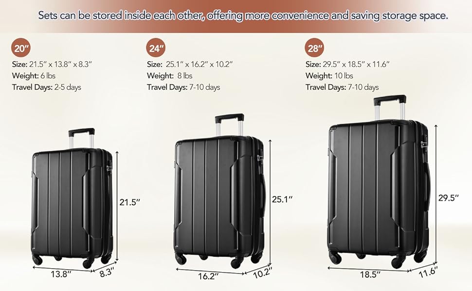 Merax Carry-on Luggage/ Checked Luggage