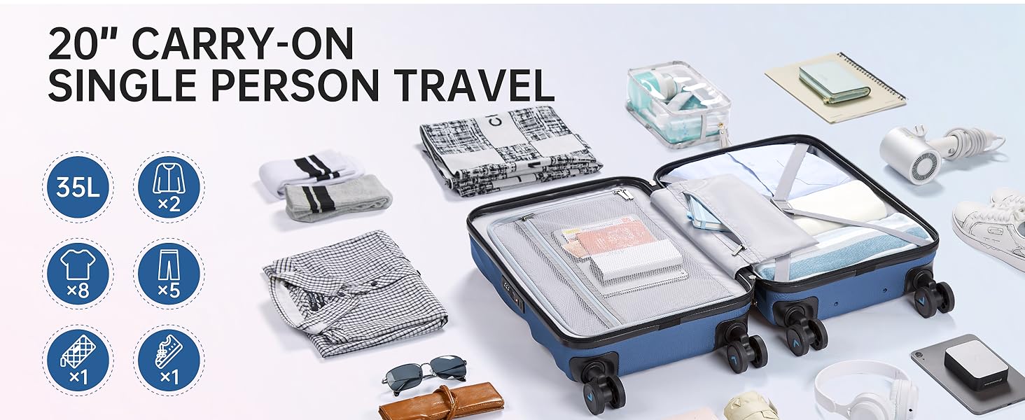 3 piece luggage sets