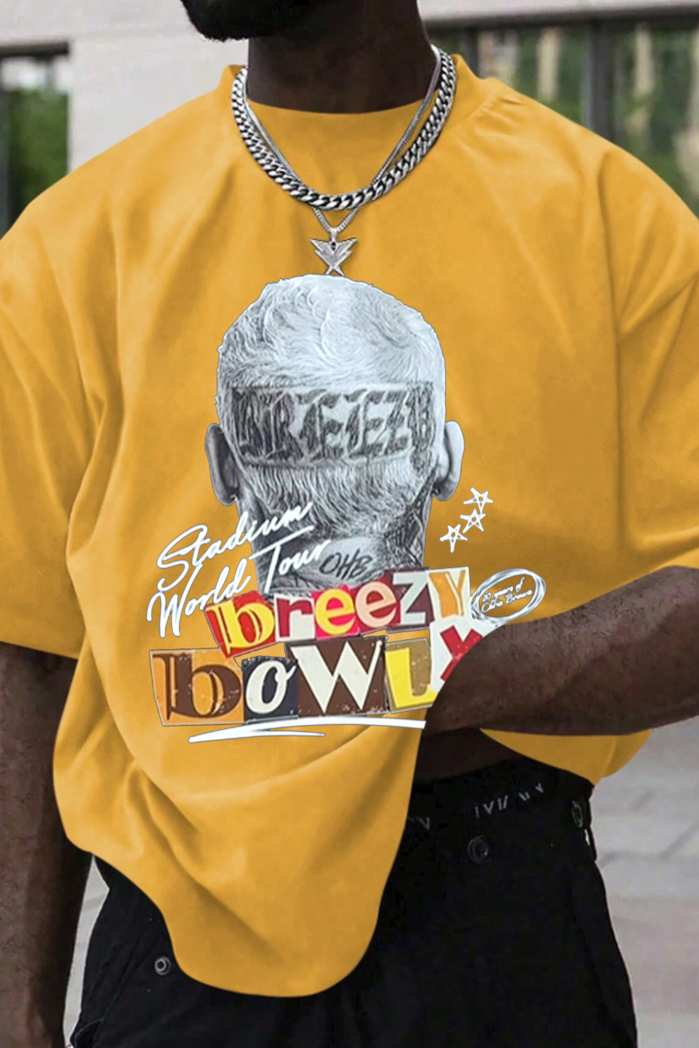 Chrisbrown 2025 tour personalized print T-shirt