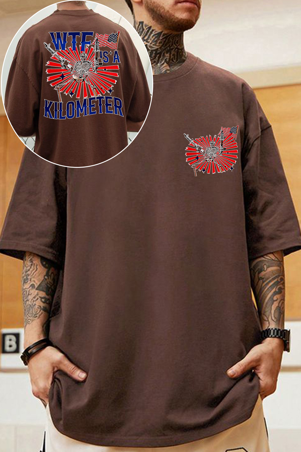 Wtfisakilometer 2-sided T-shirt