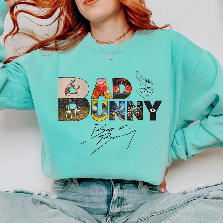 Bad Bunny Album Cover Design Women Sweatshirt
