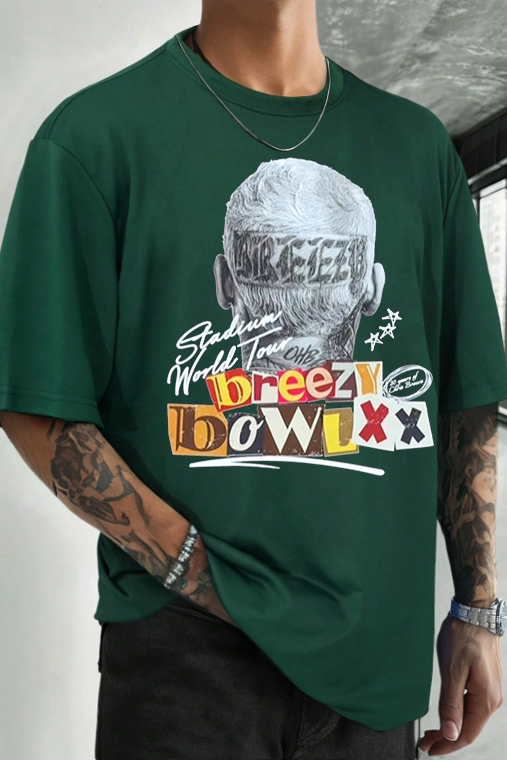 Chrisbrown 2025 tour personalized print T-shirt