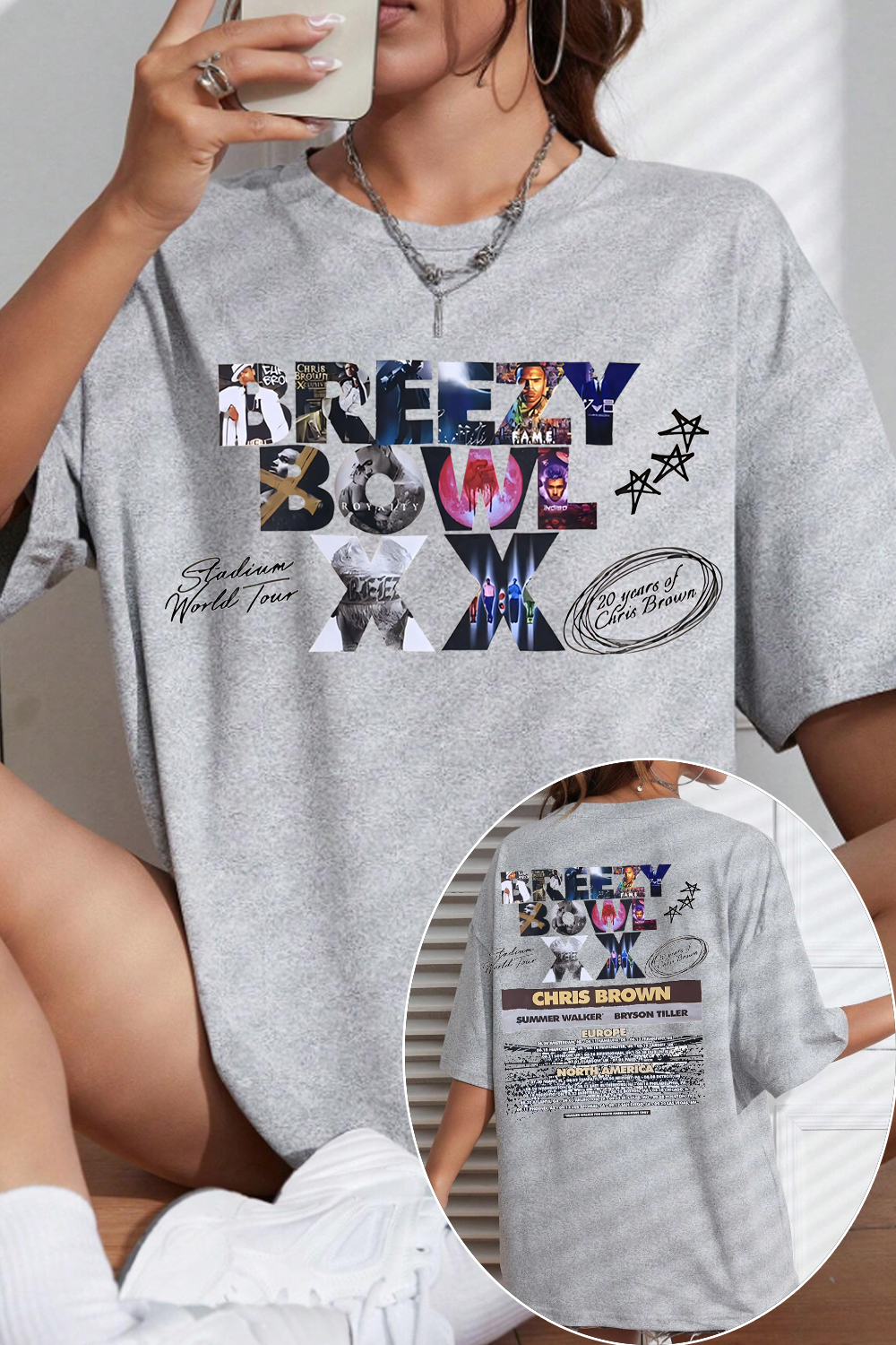 breezybowl double-sided printed T-shirt