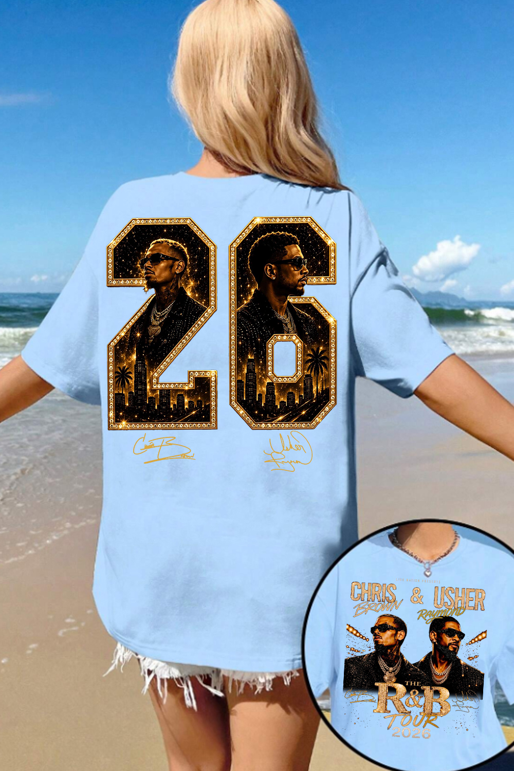 Chris Brown Usher R&B Tour Shirt