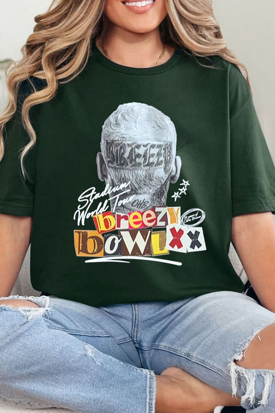 Chrisbrown 2025 tour personalized print T-shirt For Women