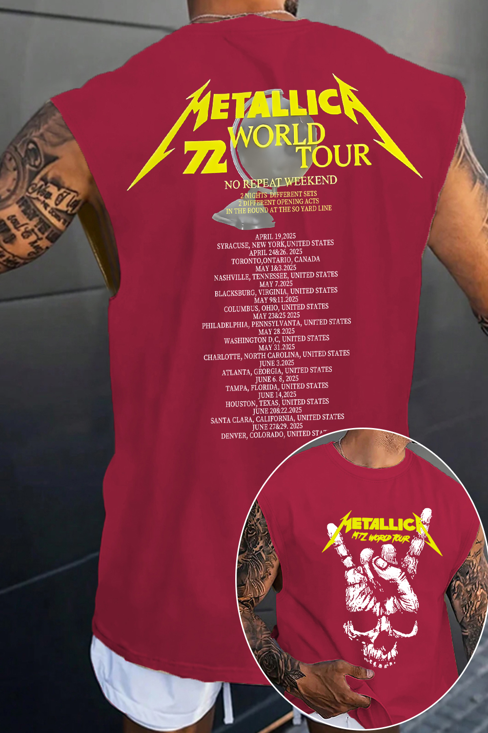 Metallica remains men vest