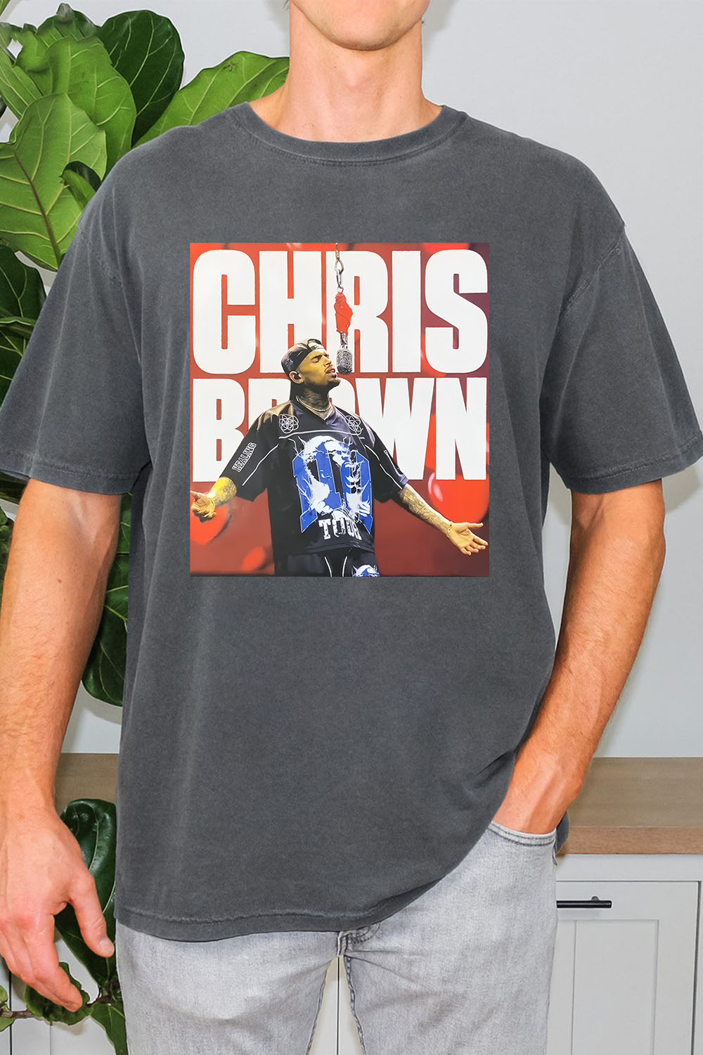 Chris Brown Concert Graphic Tee For Men
