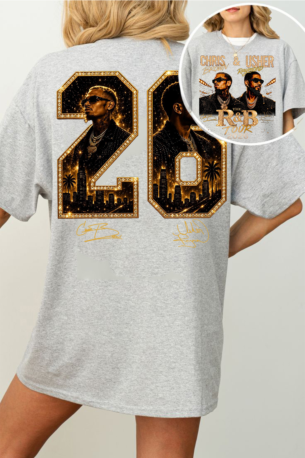 Chris Brown Usher R&B Tour Shirt