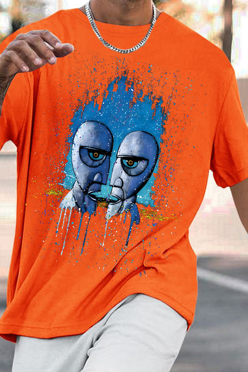 Pink Floyd Ink-Splash Print T-Shirt