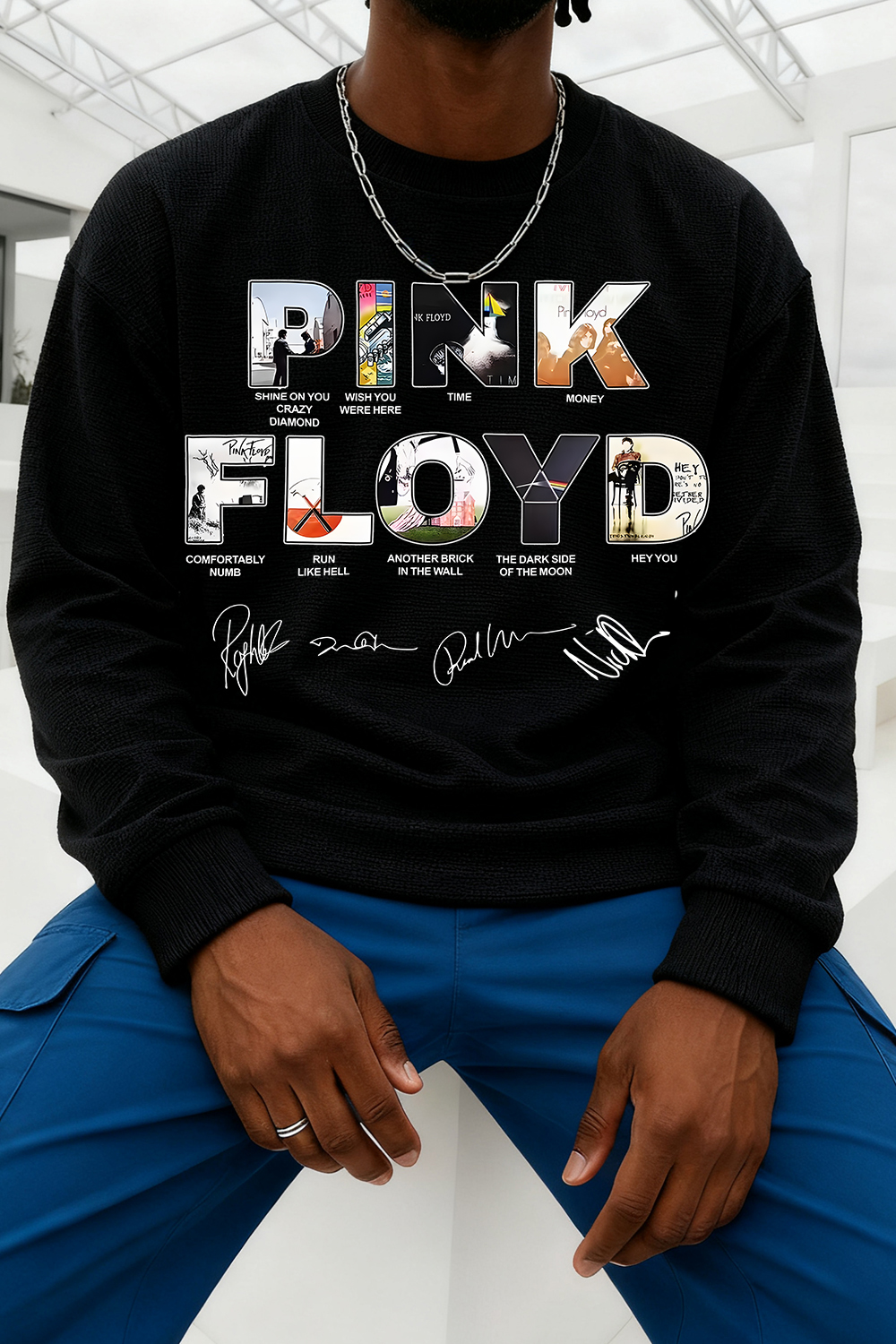 Pink Floyd Round Neck Long-Sleeved T-Shirt