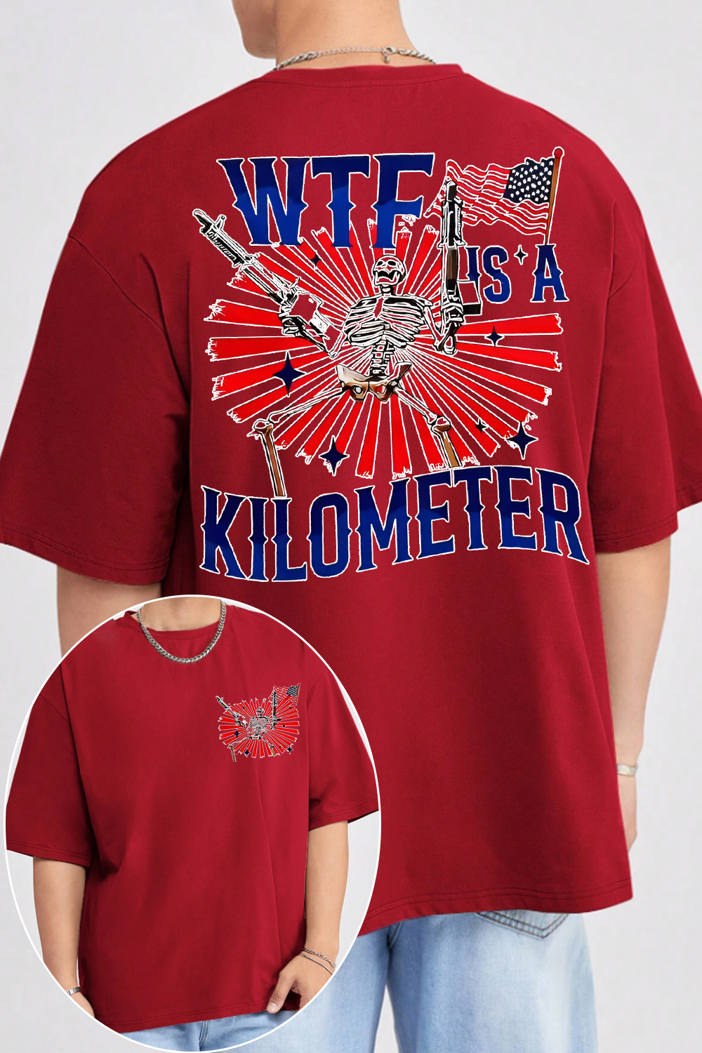 Wtfisakilometer 2-sided T-shirt