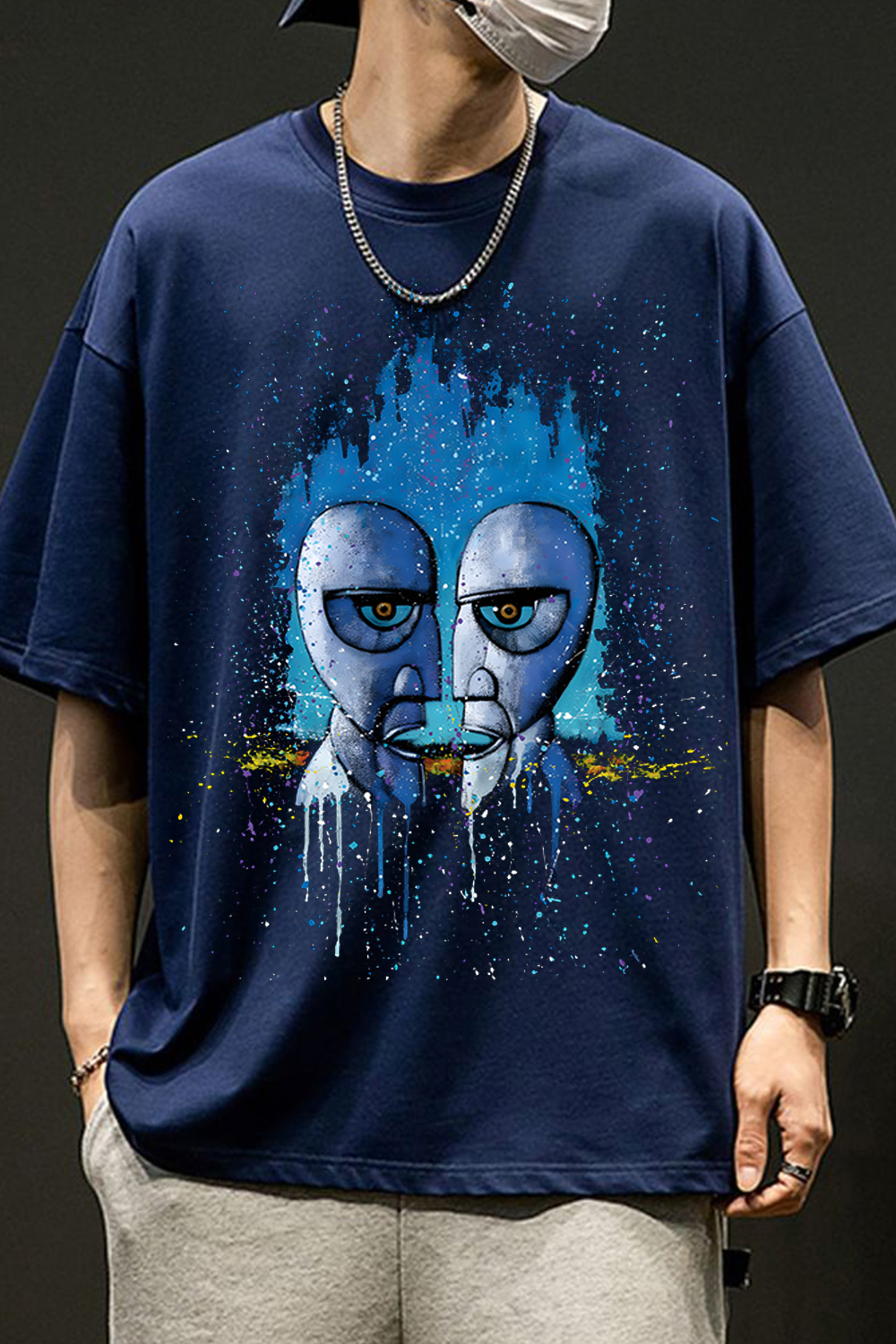 Pink Floyd Ink-Splash Print T-Shirt