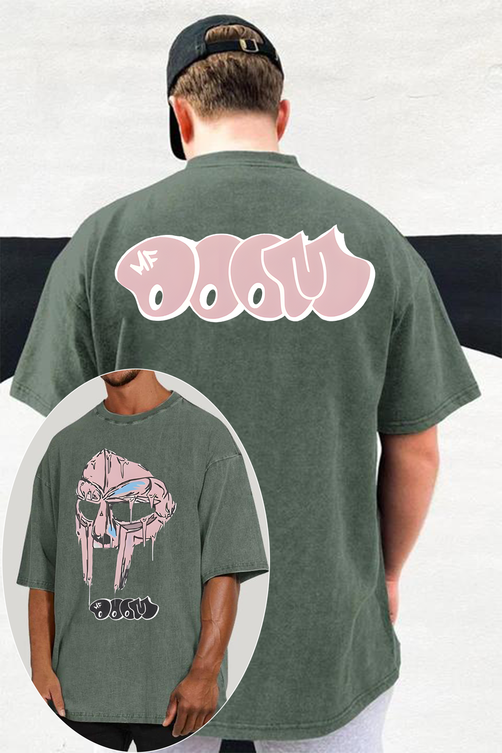 Mf Doom Madillain Washed Cotton Printed T-Shirt