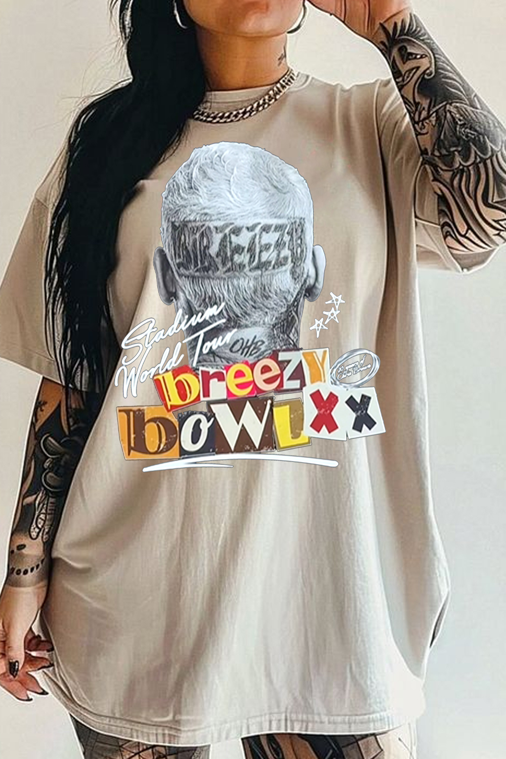 Chrisbrown 2025 tour personalized print T-shirt For Women