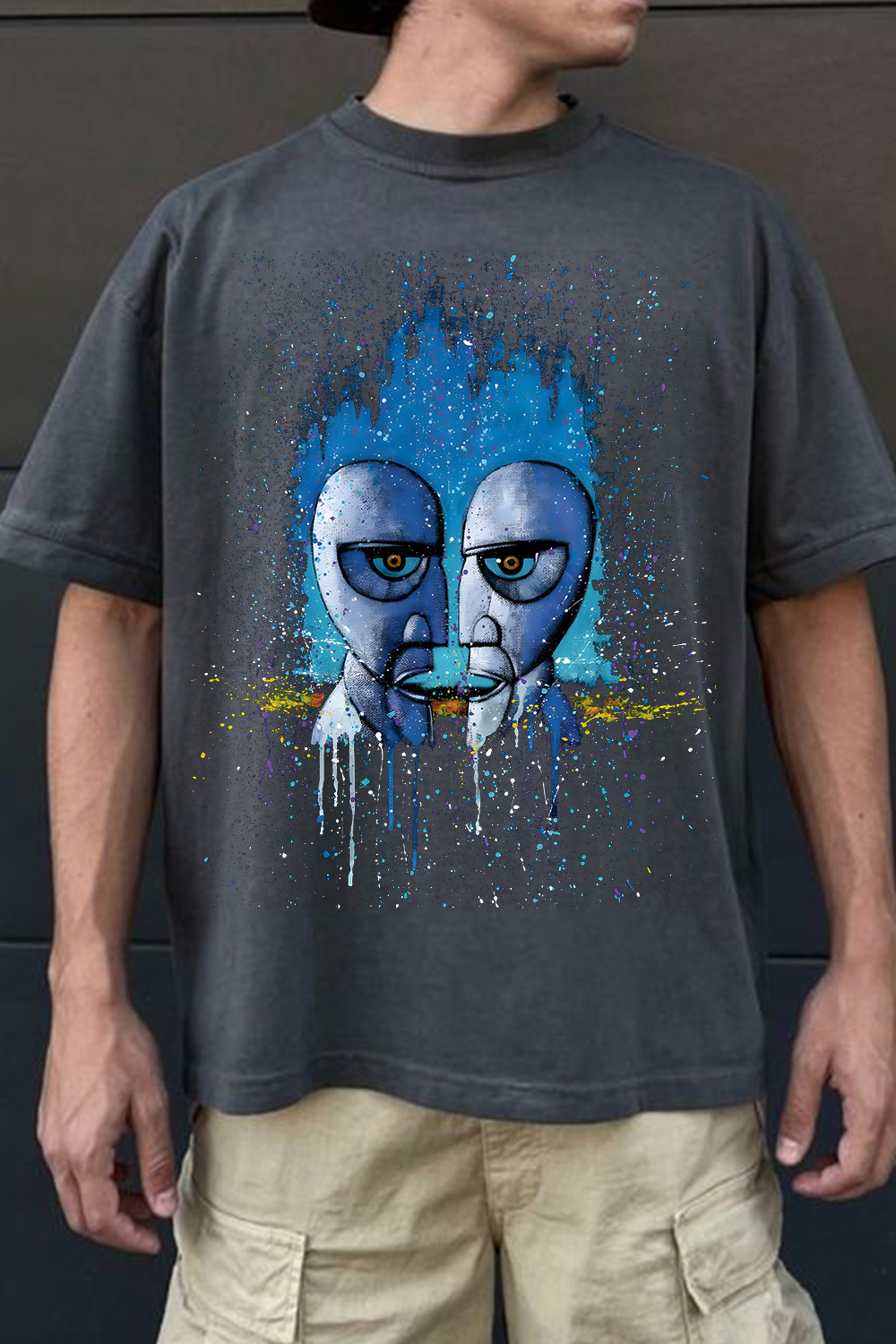 Pink Floyd Ink-Splash Print T-Shirt