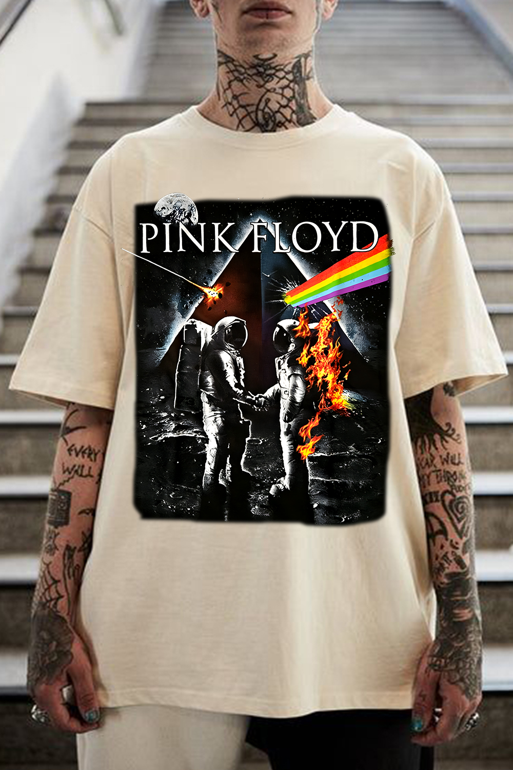 Pink Floyd Astronaut Print T-Shirt