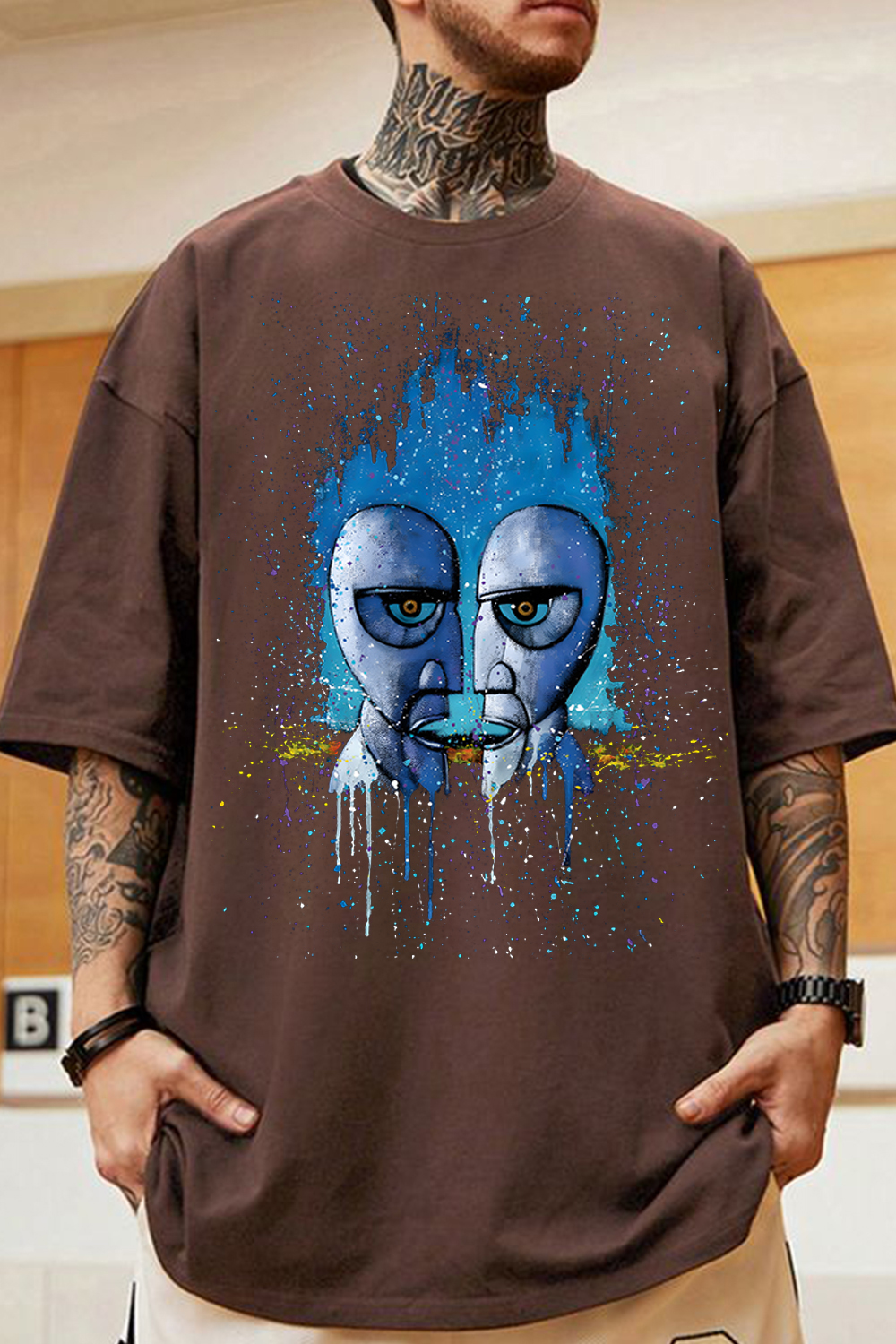 Pink Floyd Ink-Splash Print T-Shirt