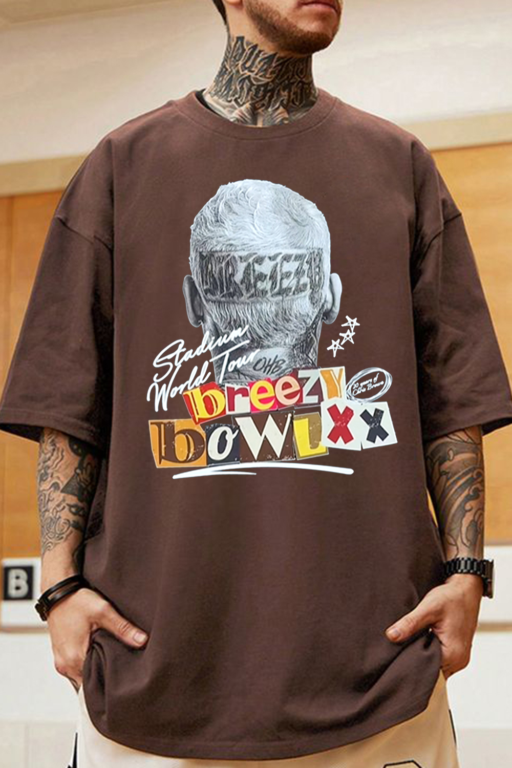 Chrisbrown 2025 tour personalized print T-shirt