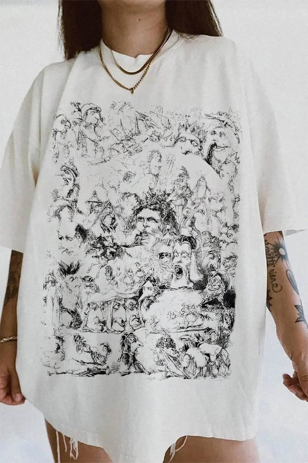 Vintage Dreamy Art Tee For Women