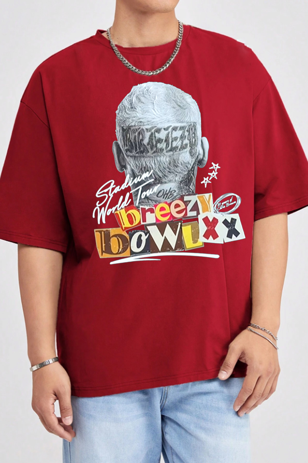 Chrisbrown 2025 tour personalized print T-shirt