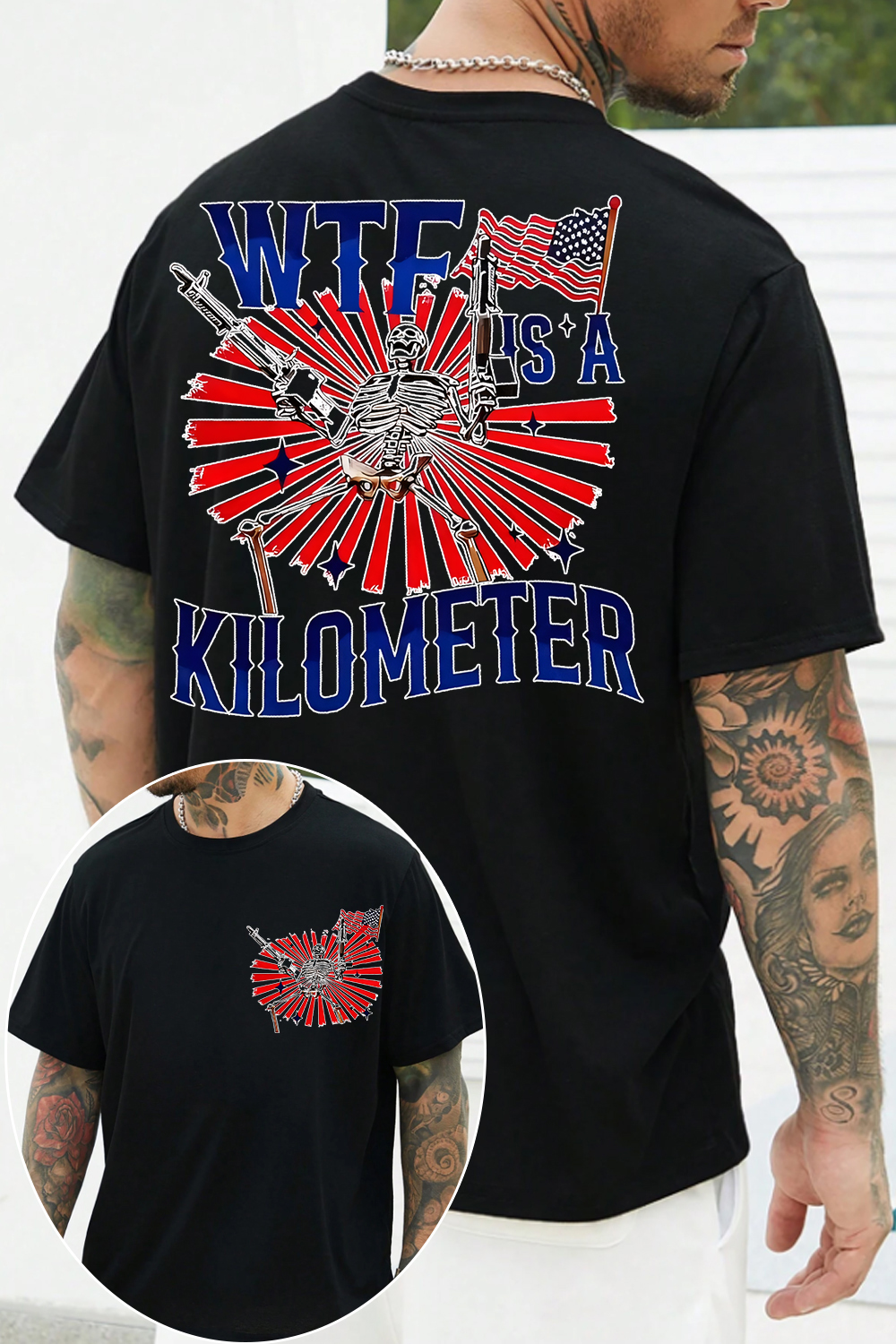 Wtfisakilometer 2-sided T-shirt