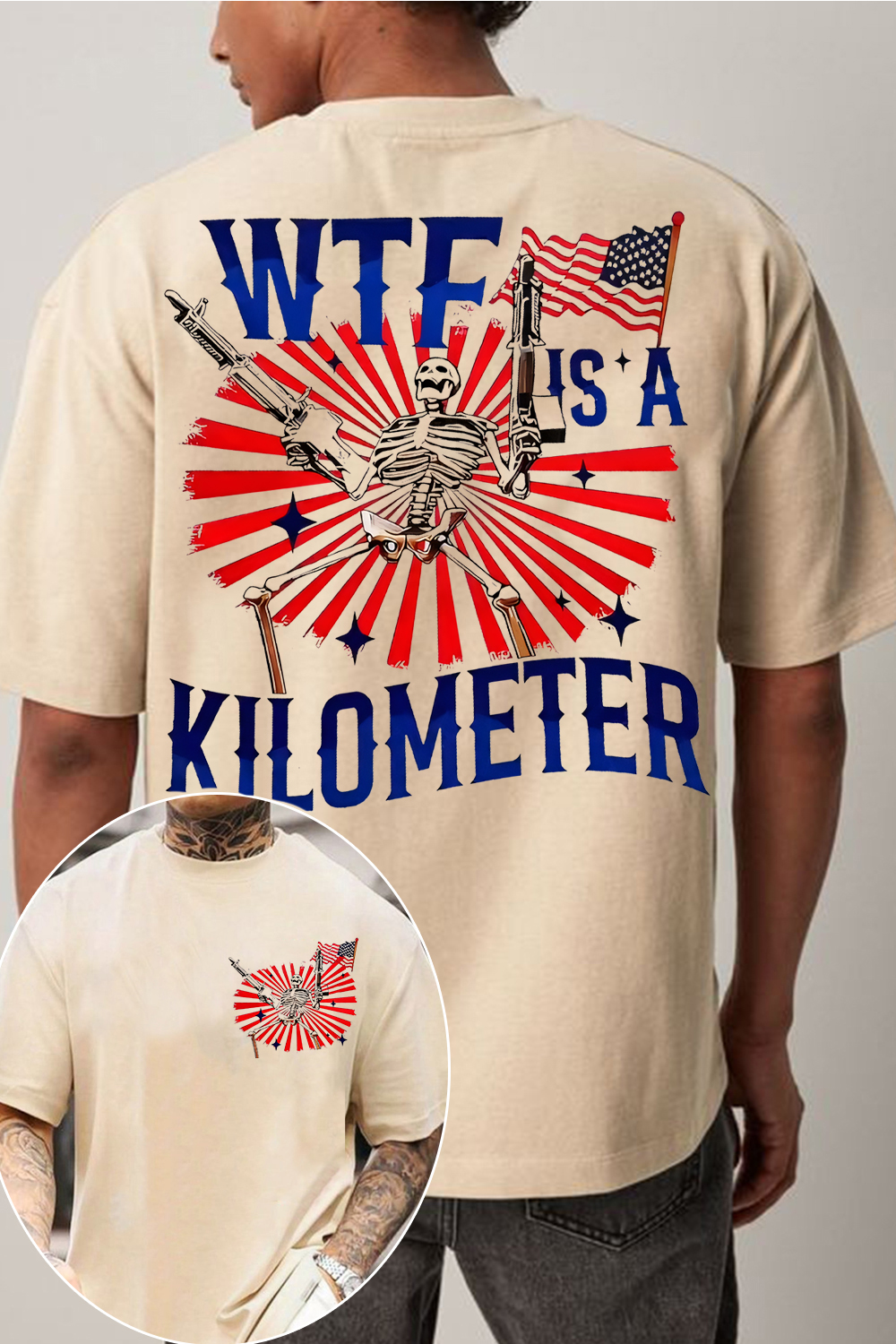 Wtfisakilometer 2-sided T-shirt