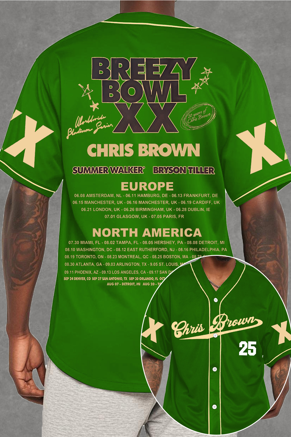 cb Jersey Tour 2025  Baseball Jersey