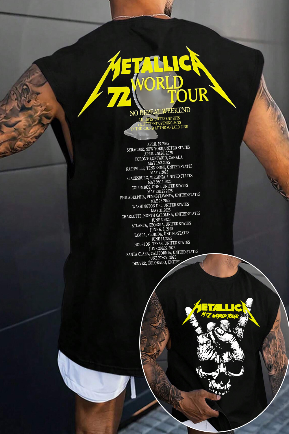 Metallica remains men vest