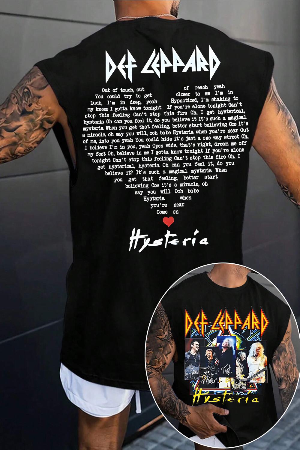 Defleppard rockband Vest