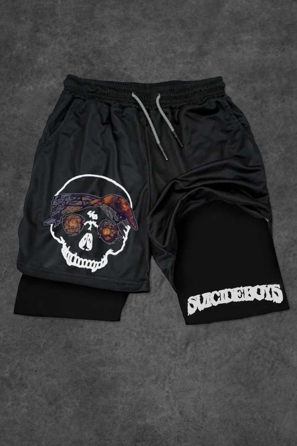 $UICIDEBOY$ KING OF RAP printed shorts