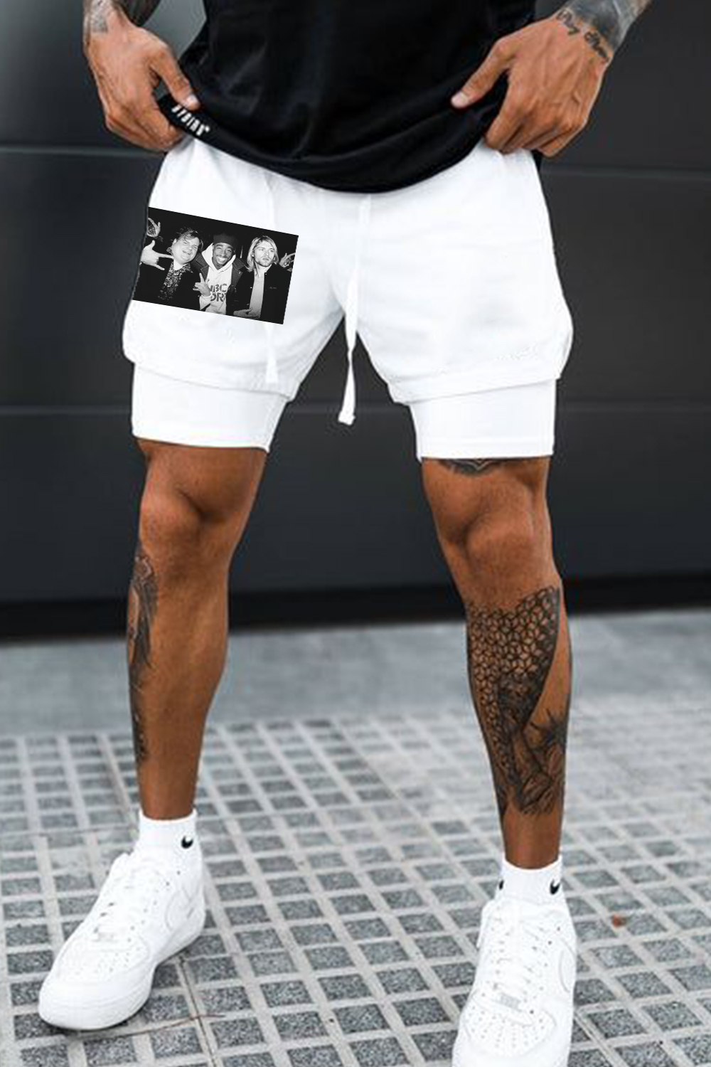 Legend Chris Farley 2Pac Shakur and Kurt Cobain casual shorts