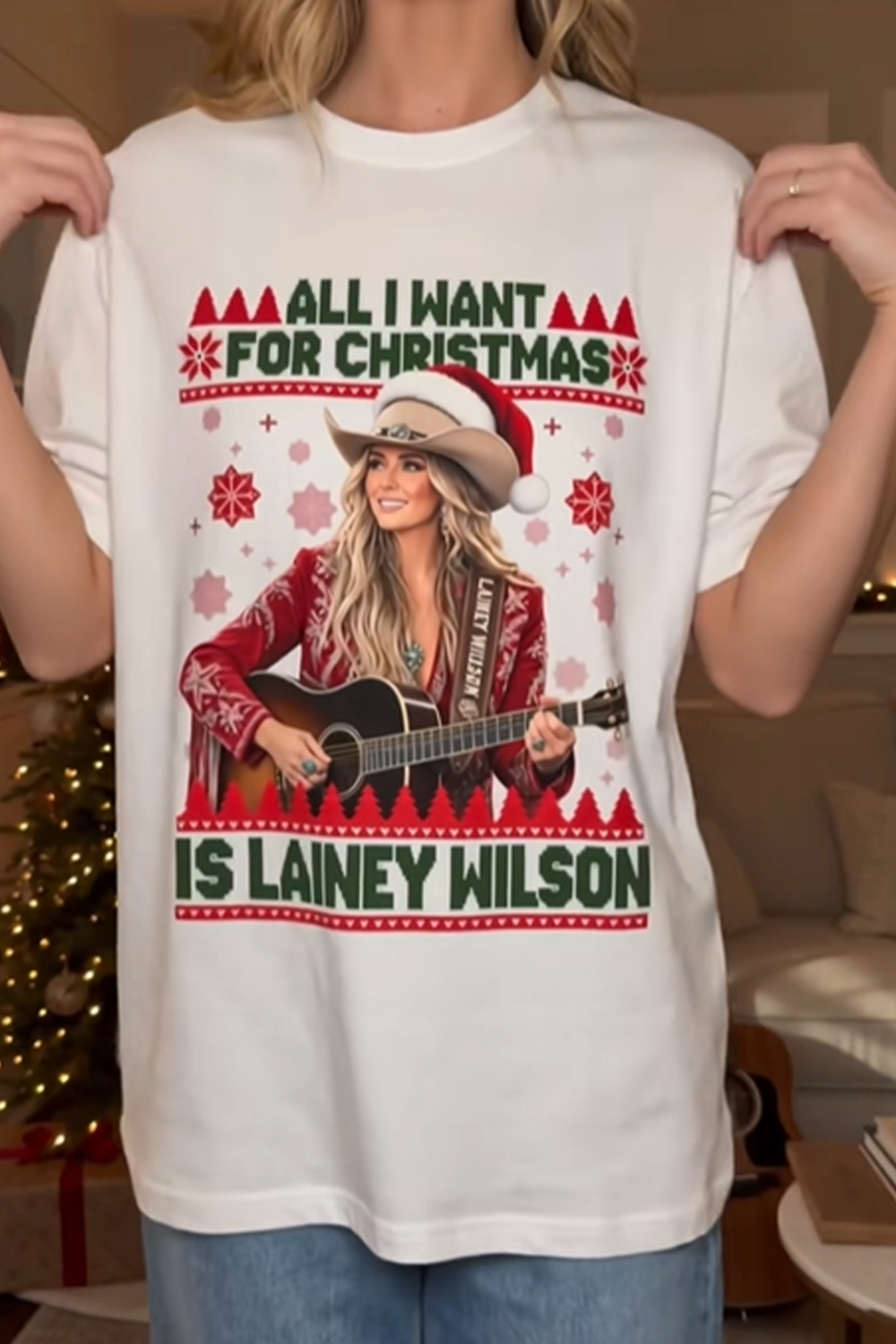 Lainey Wilson Christmas Graphic Tee