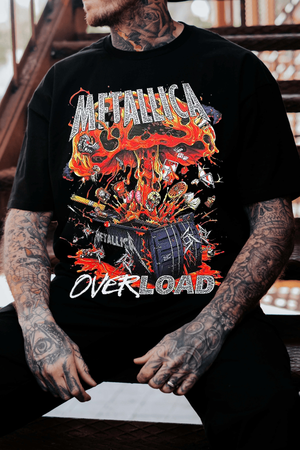 Metallica Overload Thrash Metal Fan T-Shirt