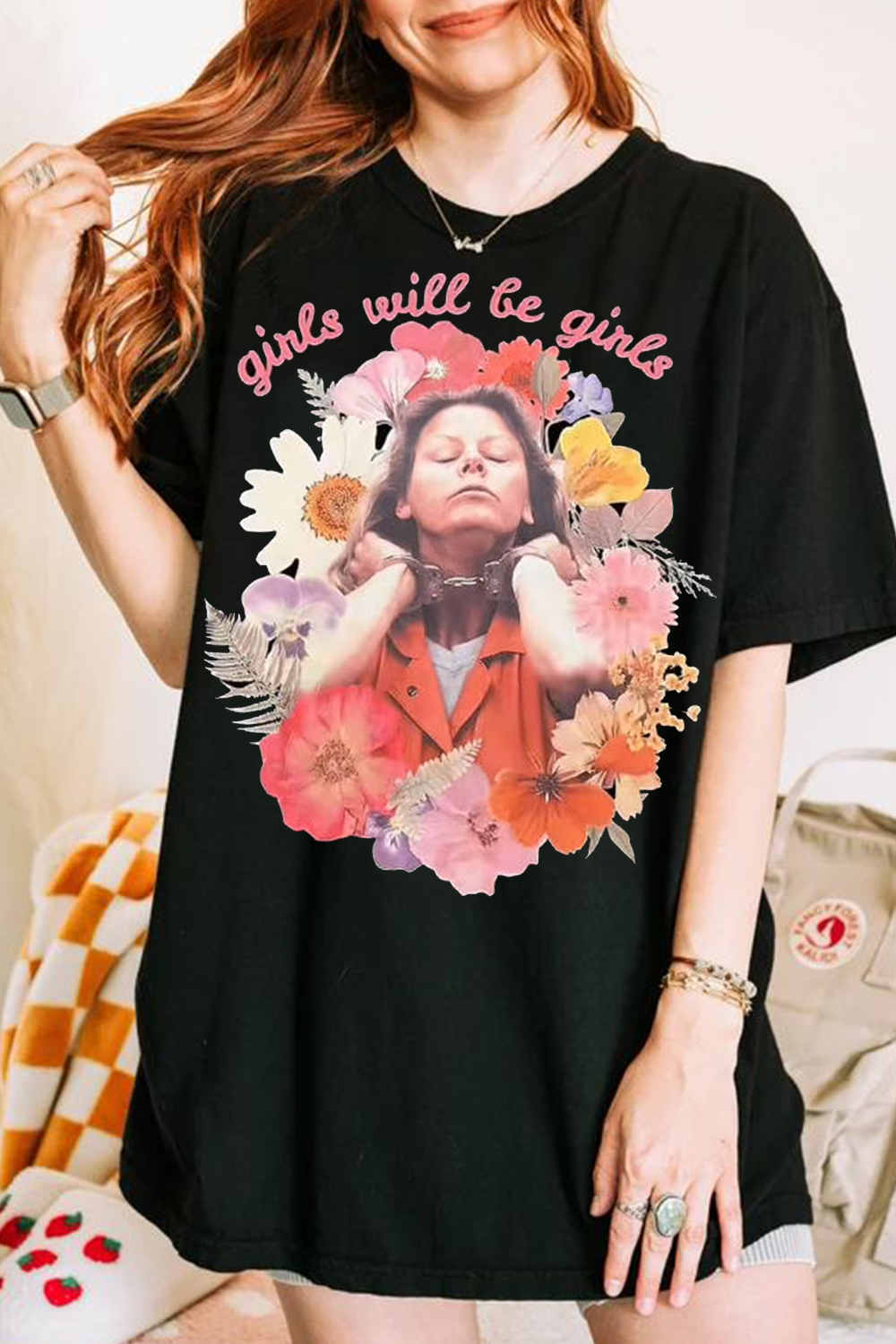Aileen Wournos Floral Graphic T-Shirt