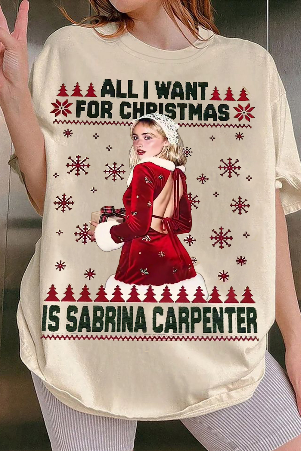 Sabrina Carpenter Christmas Graphic Tee