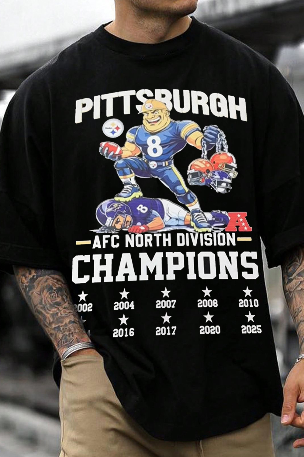 Pittsburgh Steelers Champs Shirt No1 AFC