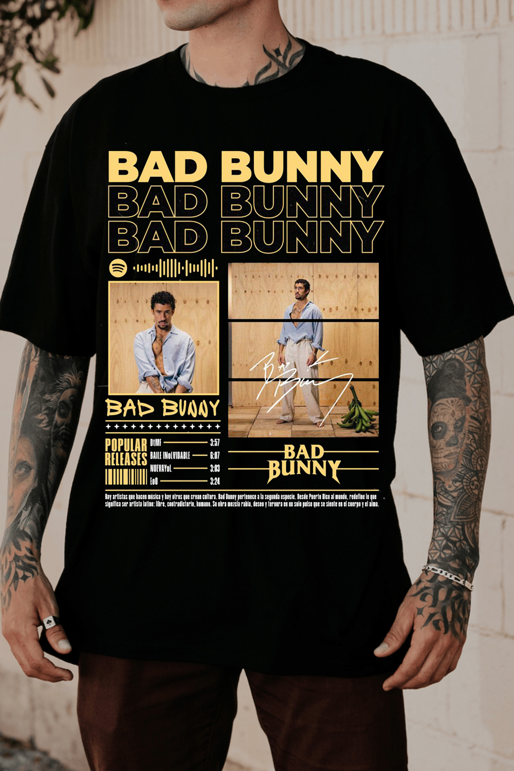 Badbunny Personalized Poster Print T-Shirt