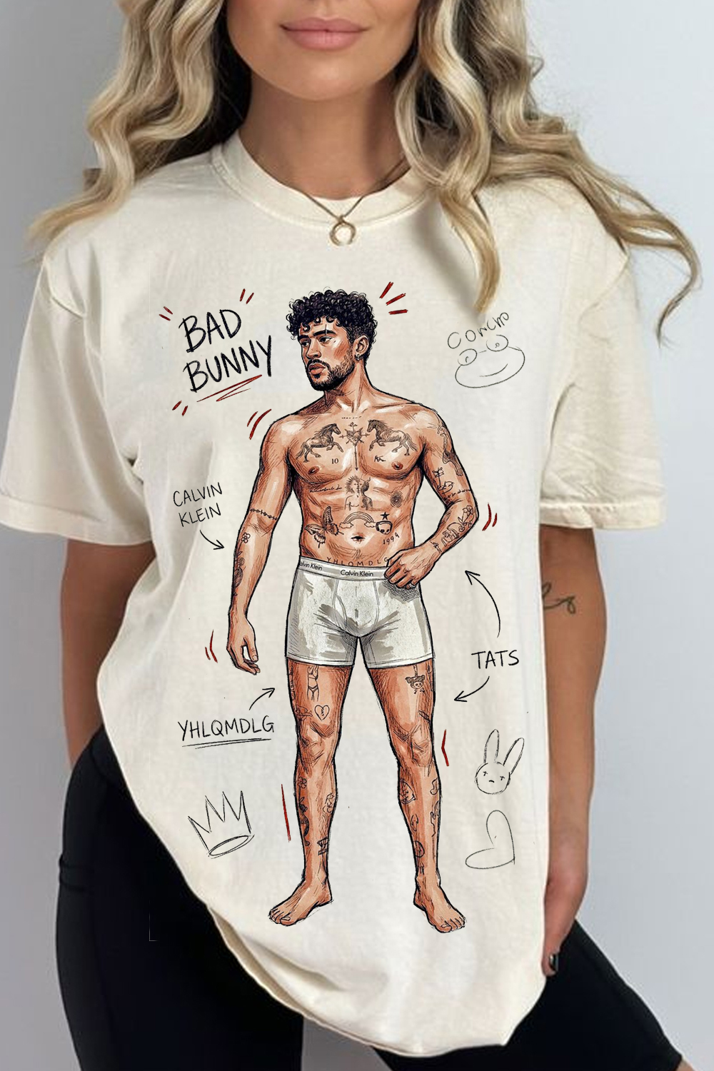 Bad Bunny Cartoon T-Shirt