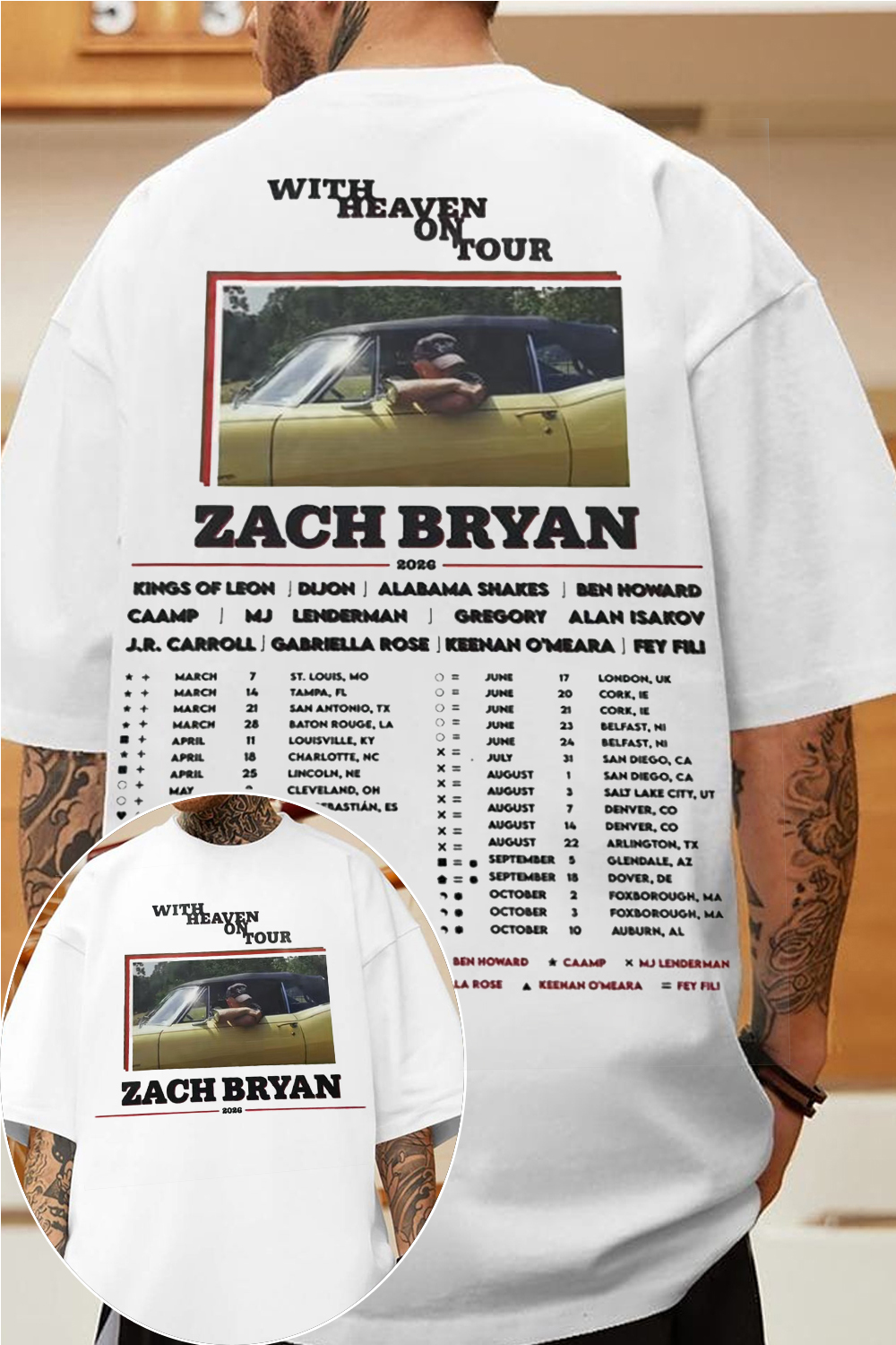 Bad News Lyrics Tee - Zach Bryan