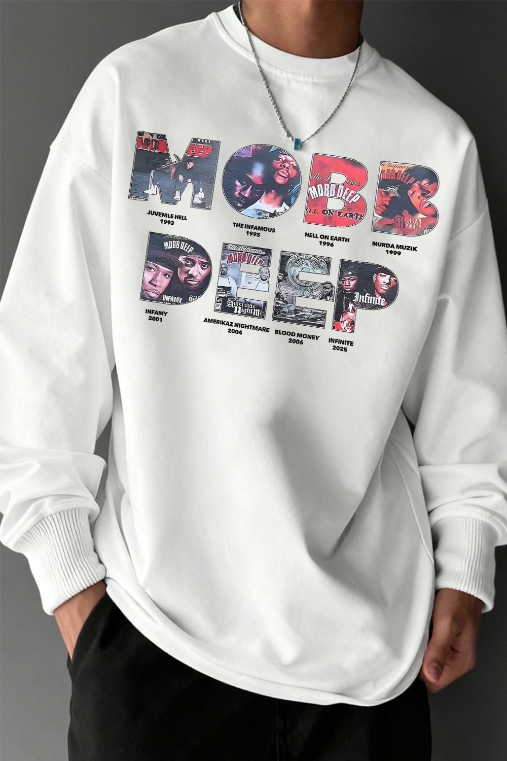 Mobbdeep Round Neck Long-Sleeved T-Shirt